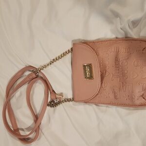 Juicy Couture Pink Crossbody Bag with Gold Chain